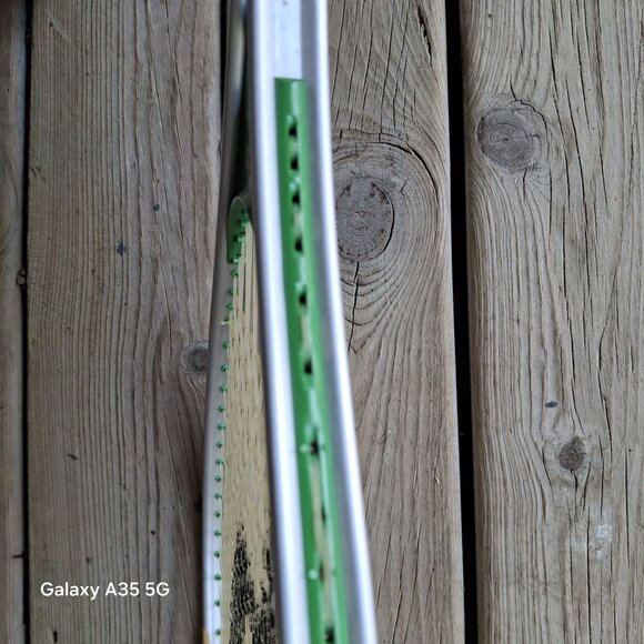 Prince Classic Tennis Racket Aluminum Frame Vintage 4 1/4 Grip Green & White - Picture 6 of 7